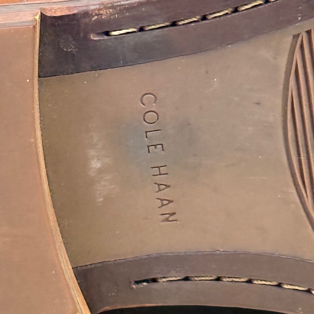 Cole Haan Grand.OS Mens 8 W British Tan Leather Wingtip Oxford C12845 - Picture 12 of 16